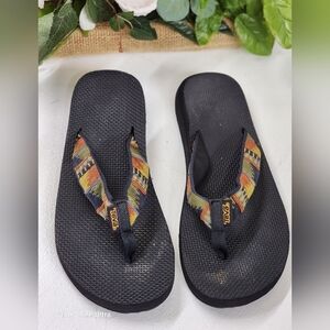 Teva Black and Multicolor Sandals